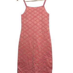 Pink Stretchy Geometric Dress